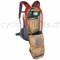 Evoc Ride 12 Rucksack chili red-carbon grey