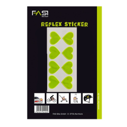 FASI Reflex-Sticker Herzen gelb