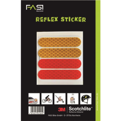 FASI Reflex-Sticker Streifen mit 3M Scotchlite Folie gelb/rot