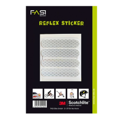 FASI Reflex-Sticker Streifen mit 3M Scotchlite Folie weiss