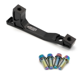 Freedom Coast Disc Adapter Postmount 200mm +20mm black inkl. Better Bolts Titan-Schrauben rainbow