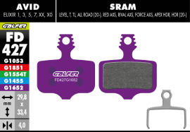 Preview: Galfer E-Bike FD427 Sram Red AXS/Force AXS/Level/Avid Elixir Bremsbeläge