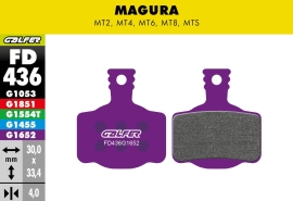 Preview: Galfer E-Bike FD436 Magura MT 8/6/4/2, Campagnolo Super Record/Record/Chrous/Ekar/Potenza Bremsbeläge