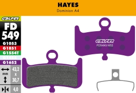 Preview: Galfer E-Bike FD549 Hayes Dominion A4 Bremsbeläge