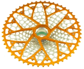 Preview: Garbaruk GEN2.0 Sram Eagle Transmission 12 fach 10-52 orange/silver Kassette