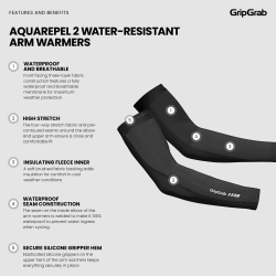GripGrab AquaRepel 2 Water-Resistant Arm Warmers black