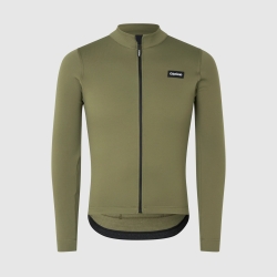 GripGrab EXPLR Merinotech Thermal Long Sleeve Jersey olive green