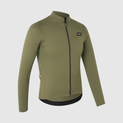 GripGrab EXPLR Merinotech Thermal Long Sleeve Jersey olive green