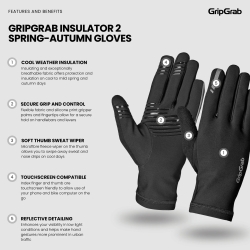 GripGrab Insulator 2 Spring-Autumn Gloves black