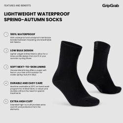 GripGrab Lightweight Waterproof Spring-Autumn Socken black