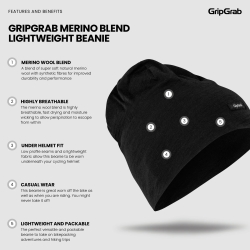 GripGrab Merino Blend Lightweight Beanie black