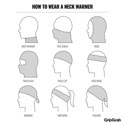 GripGrab Multifunctional Merino Neck Warmer black