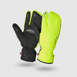 GripGrab Nordic 2 Windproof Deep Winter Lobster Gloves yello hi-vis