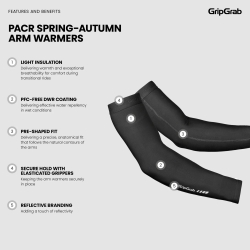 GripGrabPACR Spring-Autumn Arm Warmers black