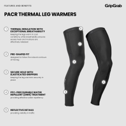 Preview: GripGrab PACR Thermal Leg Warmers black