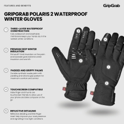GripGrab Polaris 2 Waterproof Winter Gloves black