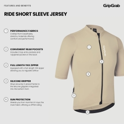 Preview: GripGrab RIDE Short Sleeve Jersey beige