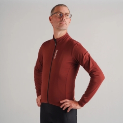 GripGrab RIDE Thermal Long Sleeve Jersey dark red
