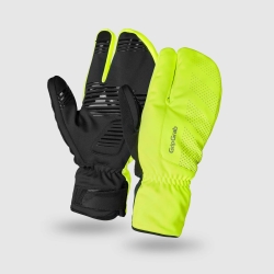 GripGrab RIDE Windproof Deep Winter Lobster Gloves yellow hi-vis