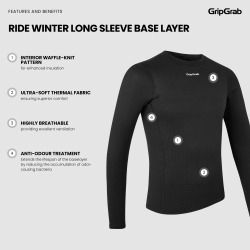 GripGrab Ride Winter Long Sleeve Base Layer black