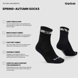 Preview: GripGrab Spring-Autumn Socks black
