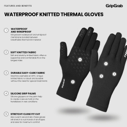 GripGrab Waterproof Knitted Winter Handschuhe black