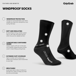 GripGrab Windproof Spring-Autumn Socks black