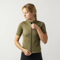 Preview: GripGrab Women's EXPLR Merinotech Short Sleeve Jersey olive green