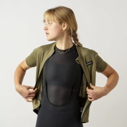 Preview: GripGrab Women's EXPLR Merinotech Short Sleeve Jersey olive green