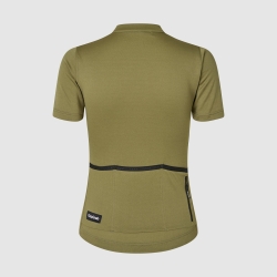 GripGrab Women's EXPLR Merinotech Short Sleeve Jersey olive green
