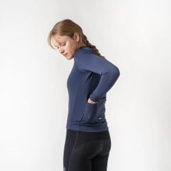 Preview: GripGrab Women's EXPLR Merinotech Thermal Long Sleeve Jersey navy blue