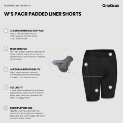 GripGrab Women's PACR Padded Liner Shorts black