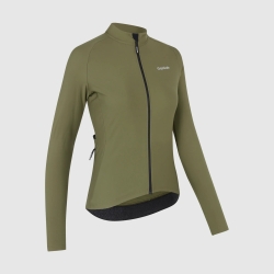 GripGrab Women's PACR Thermal Long Sleeve Jersey olive green