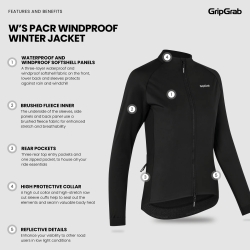GripGrab Women's PACR Windproof Winter Jacket black