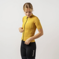 Preview: GripGrab Women's RIDE Short Sleeve Jersey mustard yellow