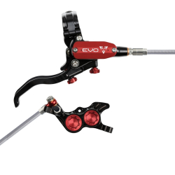 Hope EVO GR4 black/red Stahlflex Scheibenbremse hinten