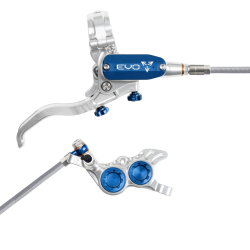 Hope EVO GR4 silver/blue Stahlflex Scheibenbremse hinten