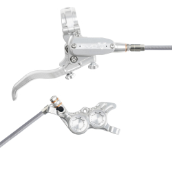 Hope EVO GR4 silver/silver Stahlflex Scheibenbremse hinten
