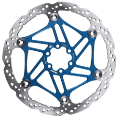 Hope Vented V4 Floating Rotor 6 Loch 203mm/3.3mm blue Bremsscheibe