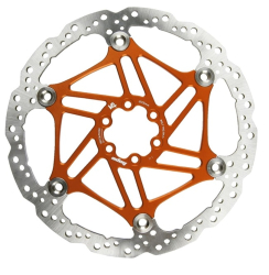 Hope Vented V4 Floating Rotor 6 Loch 203mm/3.3mm orange Bremsscheibe