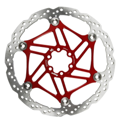Hope Vented V4 Floating Rotor 6 Loch 203mm/3.3mm red Bremsscheibe