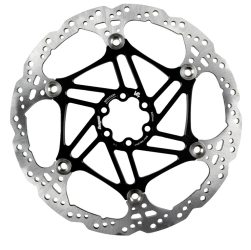 Hope Vented V4 Floating Rotor 6 Loch 220mm/3.3mm black Bremsscheibe