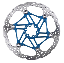 Hope Vented V4 Floating Rotor 6 Loch 220mm/3.3mm blue Bremsscheibe