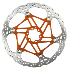 Hope Vented V4 Floating Rotor 6 Loch 220mm/3.3mm orange Bremsscheibe