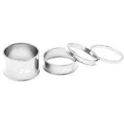JRC Components Lightweight 1 1/8" silver Spacer Set