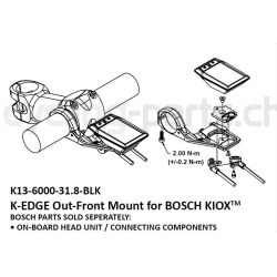 K-Edge Bosch Kiox Computer Out-Front E-Bike Mount black