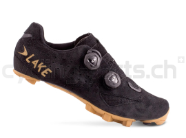 Lake MX238X Gravel Mountainbikeschuhe schwarzes Wildleder gold