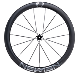 Preview: NEWMEN STREEM Allround A.49 VONOA 12 x 100mm Centerlock silver Laufrad vorne