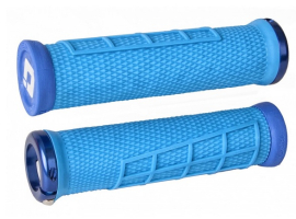 ODI Elite Flow Lock-ON Grips cyan blue Lenkergriffe