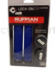 Preview: ODI Ruffian Lock-On Grips bright blue Lenkergriffe
